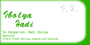 ibolya hadi business card